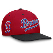 Atlanta Braves Nike Cooperstown Collection Pro Performance Snapback Hat - Red/Navy Techwosell