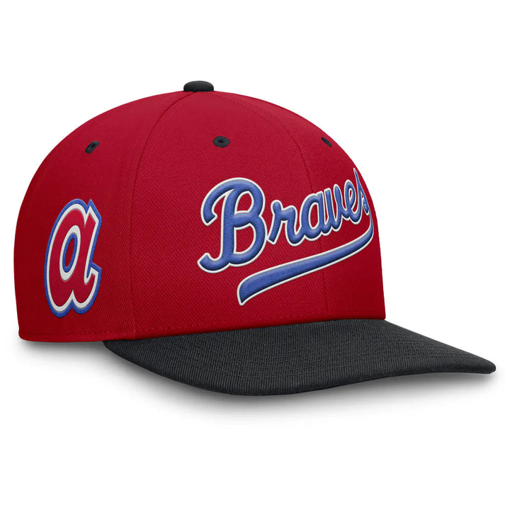 Atlanta Braves Nike Cooperstown Collection Pro Performance Snapback Hat - Red/Navy