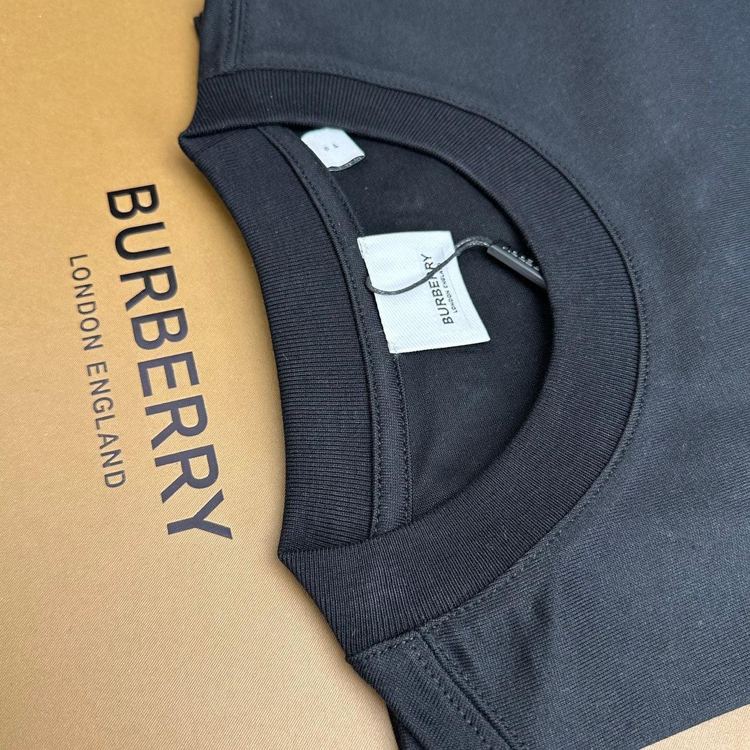 Burberry T-Shirt Without Collar 'Black & Beige'