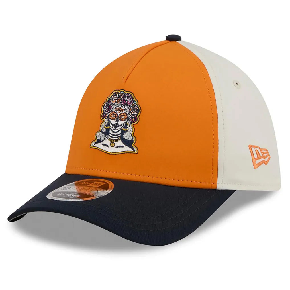 San Diego Padres New Era 2026 City Connect M-Crown A-Frame 39THIRTY Flex Hat - Orange/Navy Techwosell