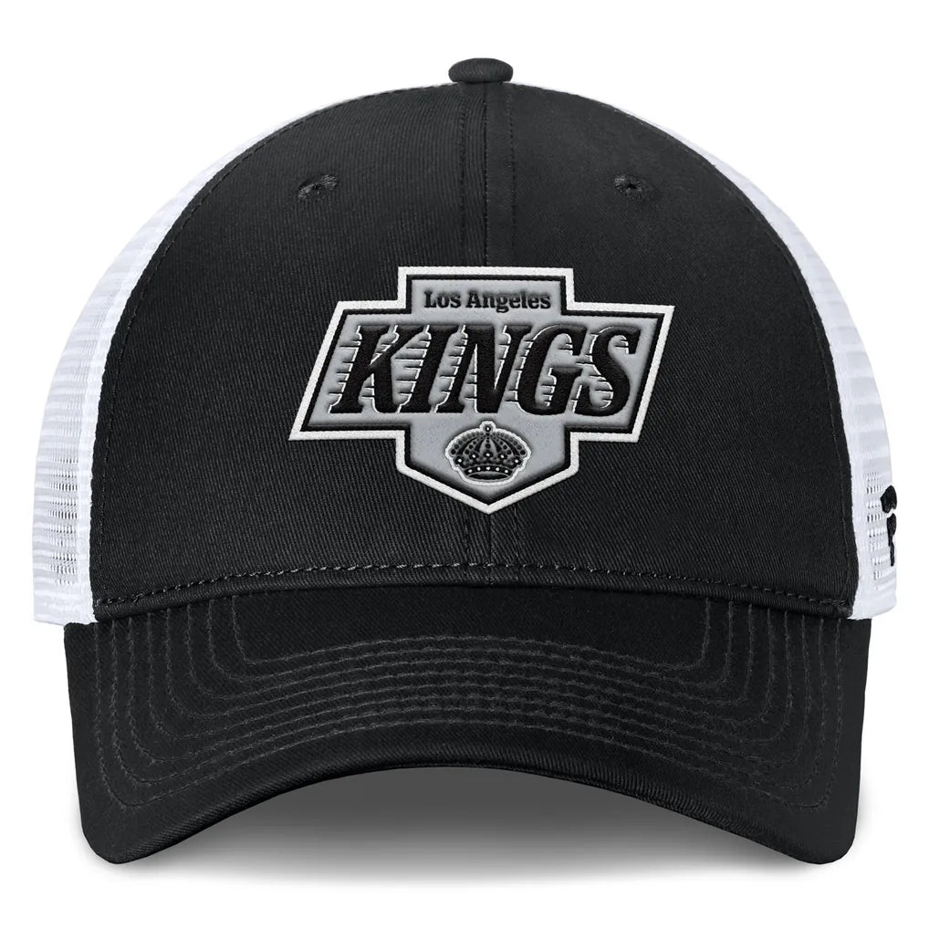 Los Angeles Kings Fanatics Core Primary Logo Trucker Adjustable Hat - Black/White Techwosell