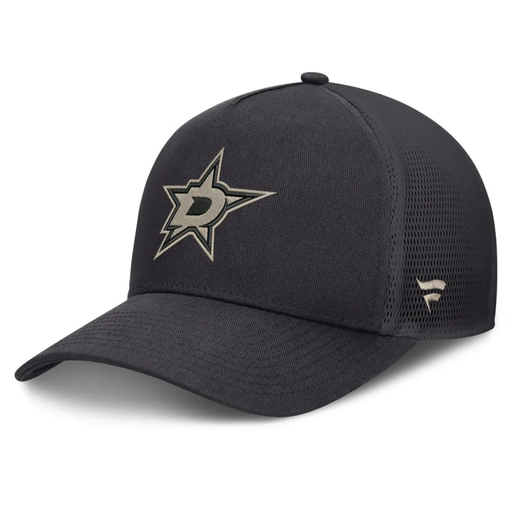 Dallas Stars Fanatics Road Soft Wash A-Frame Meshback Hat - Charcoal