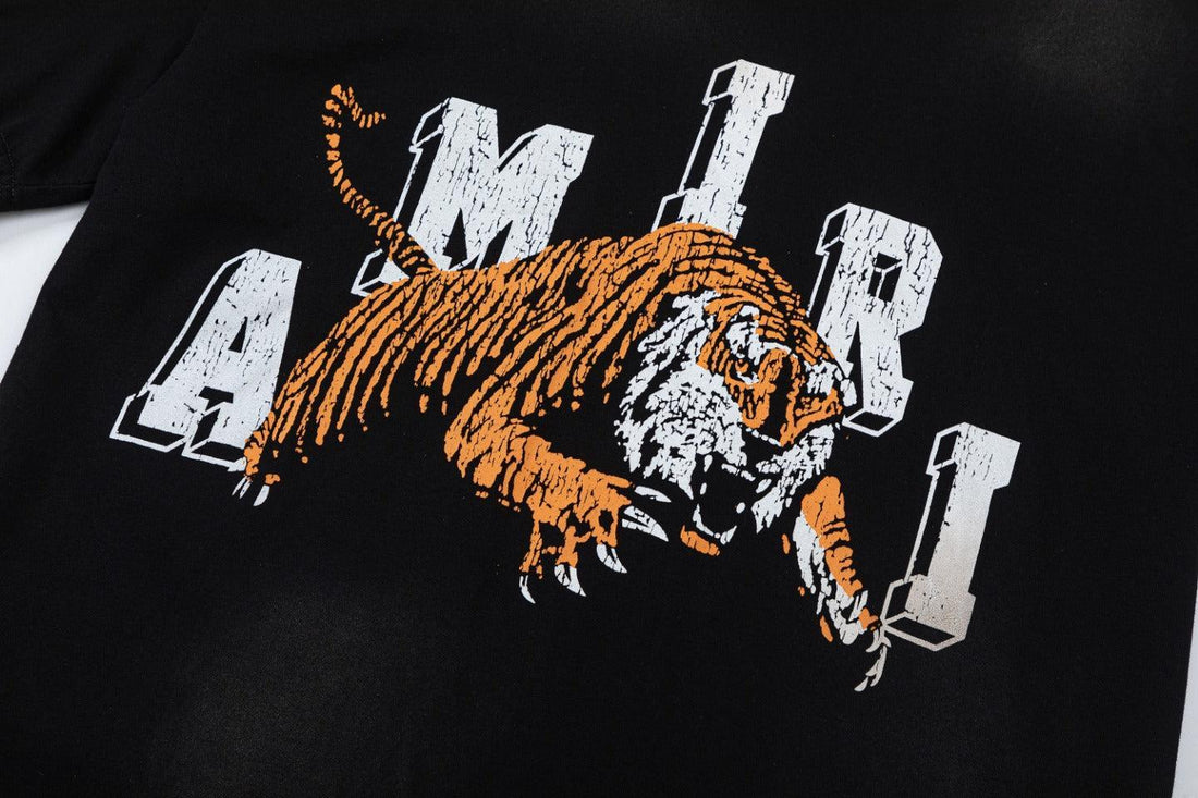Amiri Lion Black T-Shirt Without Collar Techwosell