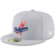 Los Angeles Dodgers New Era Cooperstown Collection Wool 59FIFTY Fitted Hat - Gray Techwosell