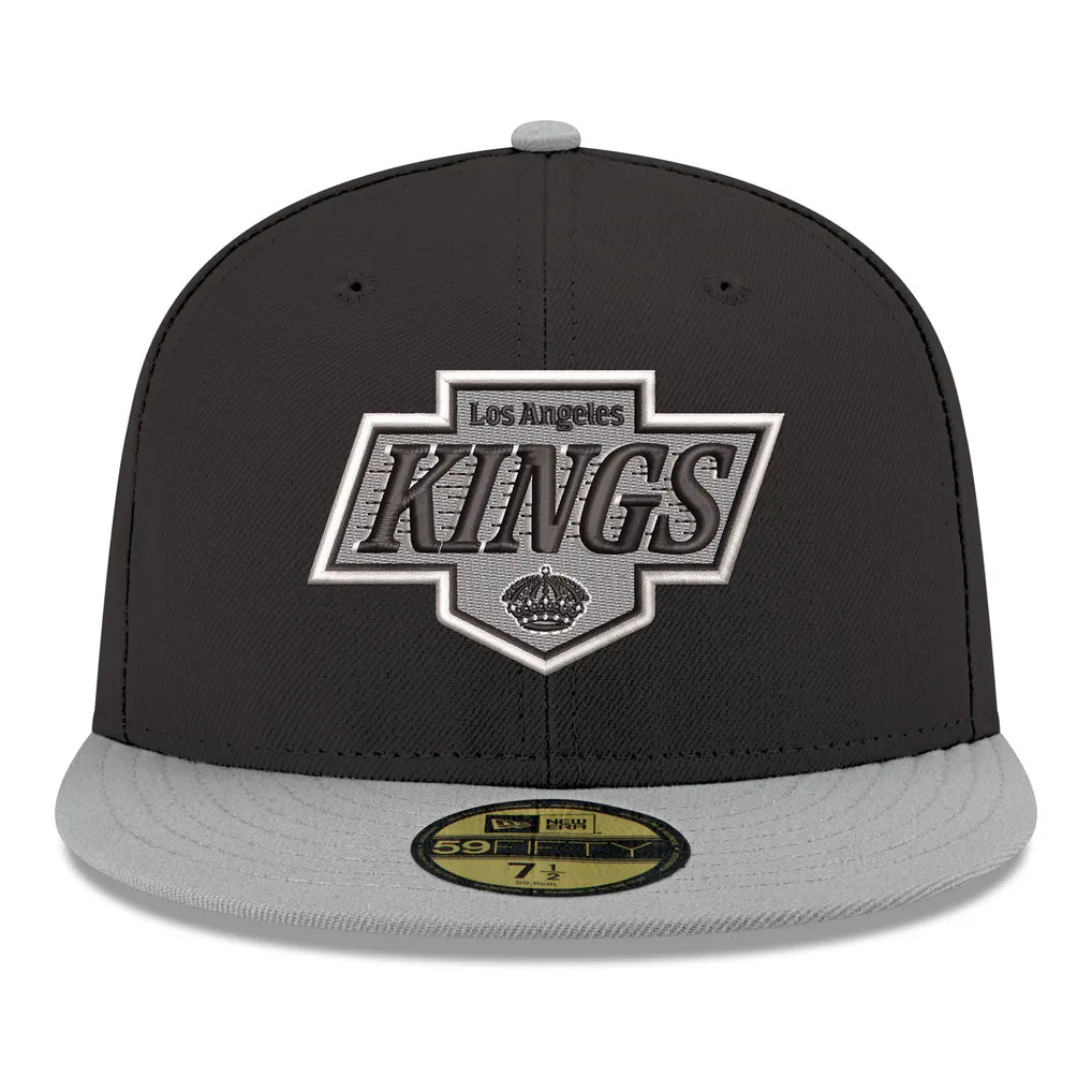 Los Angeles Kings New Era Core Logo Two-Tone 59FIFTY Fitted Hat - Black