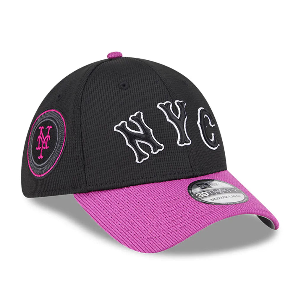 New York Mets New Era City Connect Batting Practice 39THIRTY Flex Hat - Charcoal/Purple