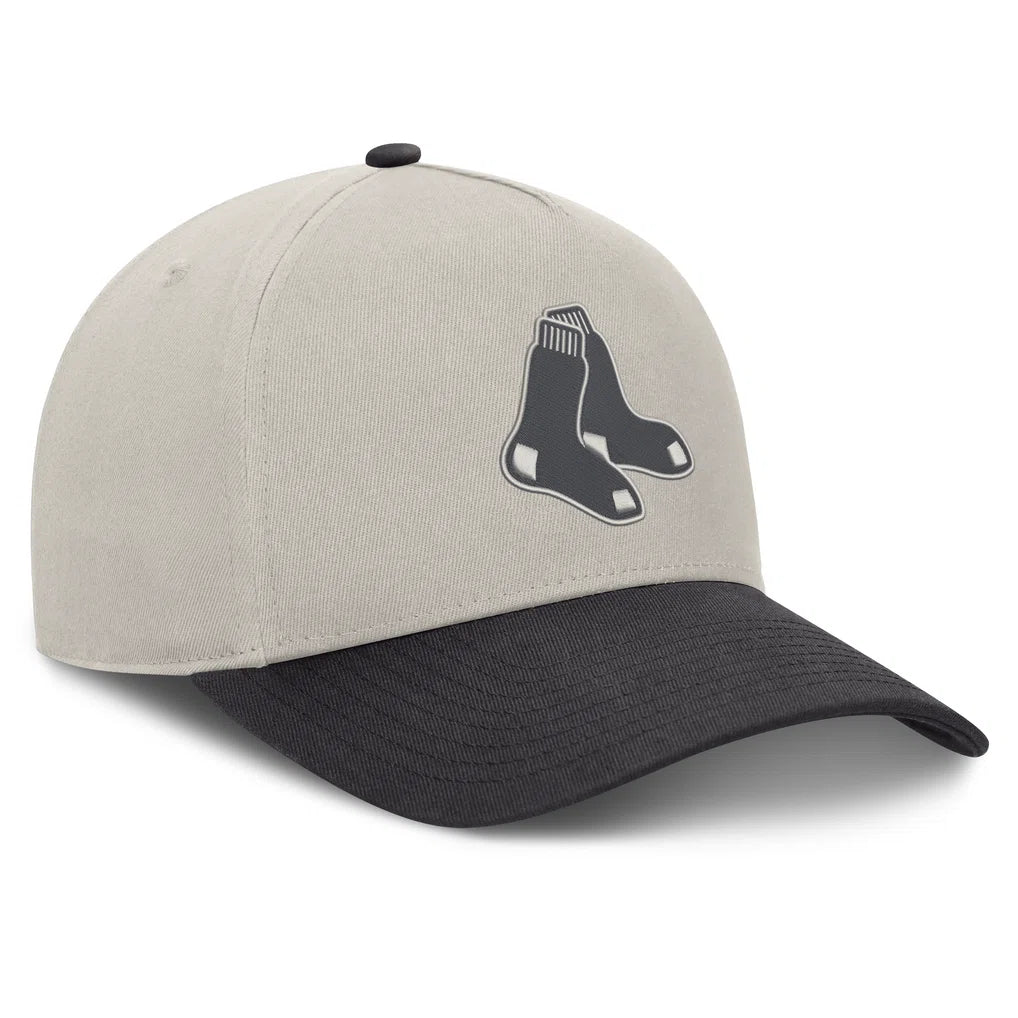 Boston Red Sox Fanatics Wonder A-Frame Adjustable Hat - Stone/Graphite