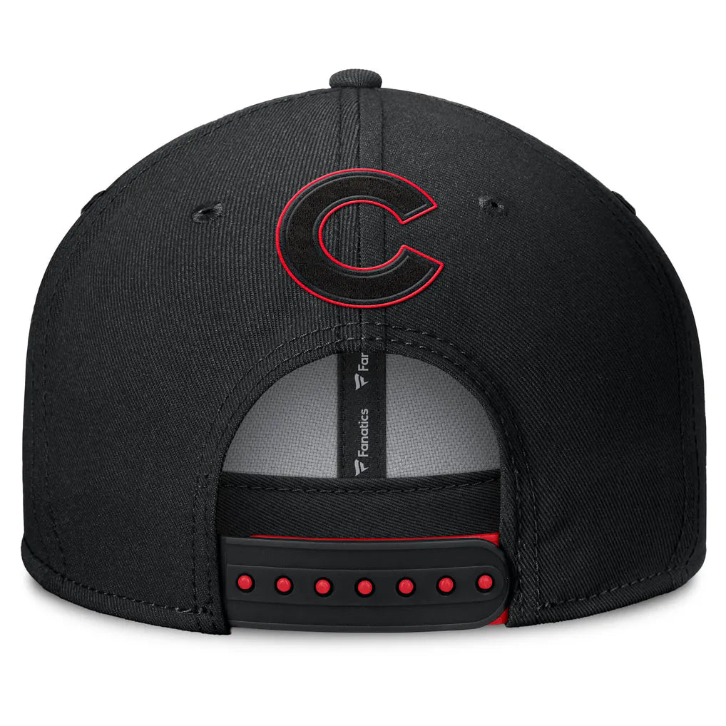 Chicago Cubs Fanatics Glint Snapback Hat - Black Techwosell