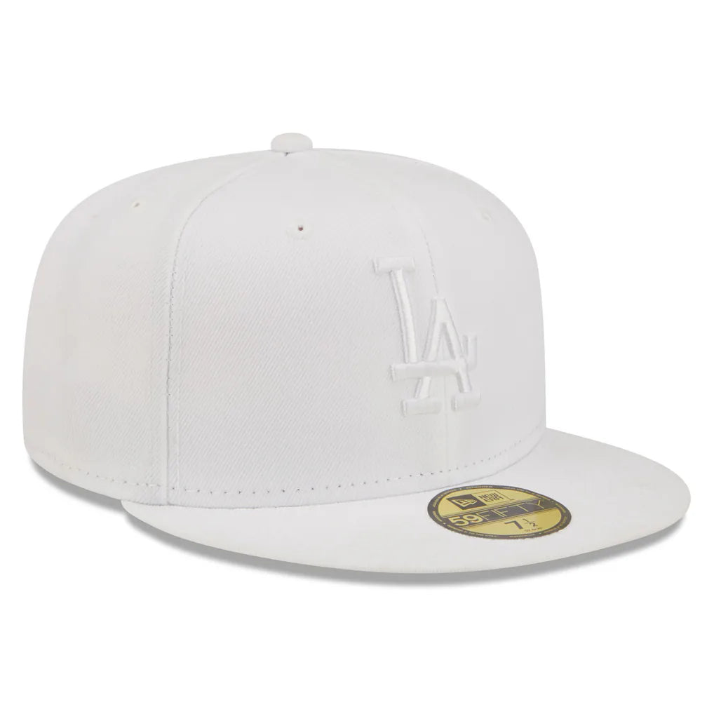 Los Angeles Dodgers New Era White on White 59FIFTY Fitted Hat