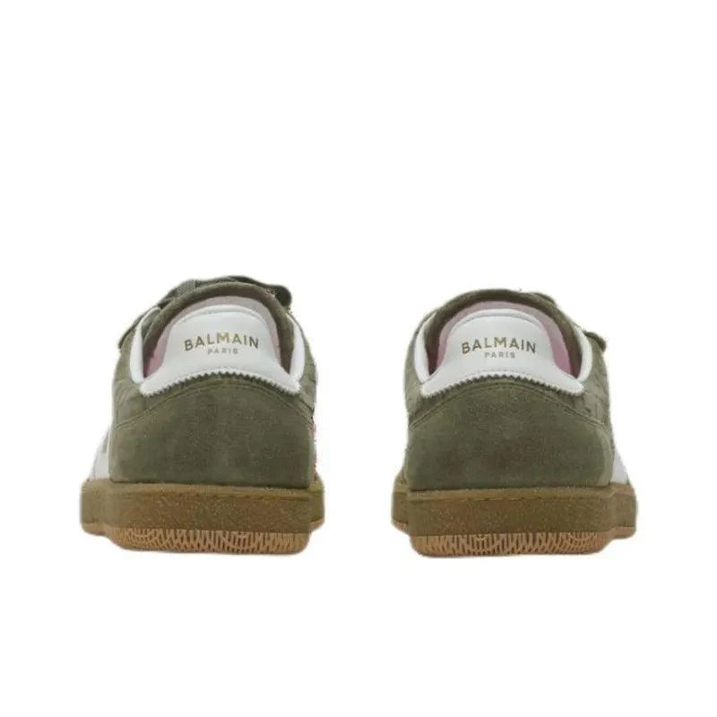BALMAIN Swan Low-Top Skateboard Shoes 'Green'