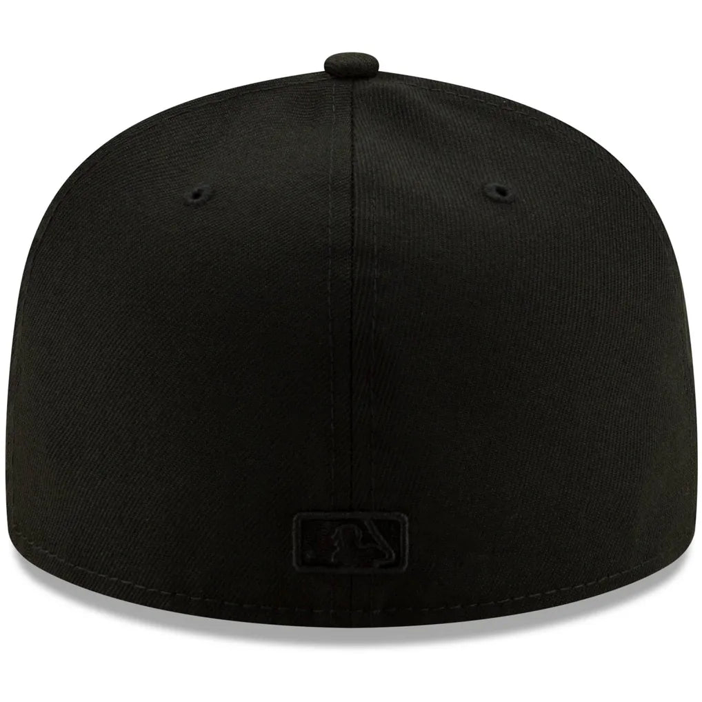 San Diego Padres New Era Black on Black 59FIFTY Fitted Hat - Black