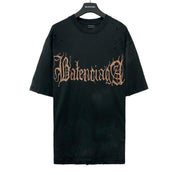 Balenciaga Faded Black T-Shirt Without Collar Techwosell