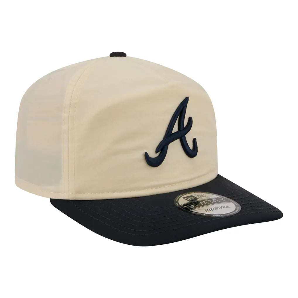 Atlanta Braves New Era Everyday 19TWENTY Adjustable Hat - Cream/Navy Techwosell