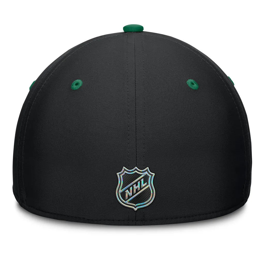 Dallas Stars Fanatics Authentic Pro Rink Stretch Hat - Black/Green Techwosell