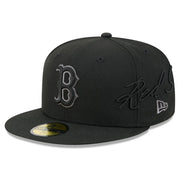 Boston Red Sox New Era Side Script 59FIFTY Fitted Hat - Black Techwosell