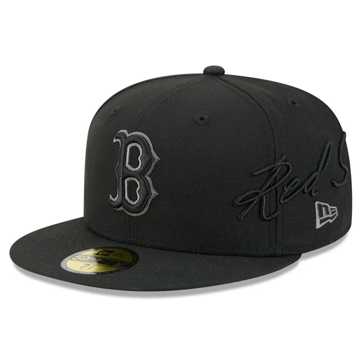 Boston Red Sox New Era Side Script 59FIFTY Fitted Hat - Black