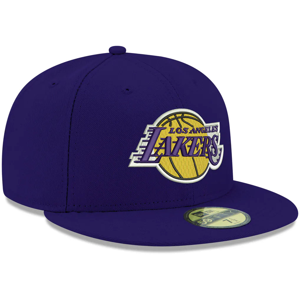 Los Angeles Lakers New Era Official Team Color 59FIFTY Fitted Hat - Purple Techwosell