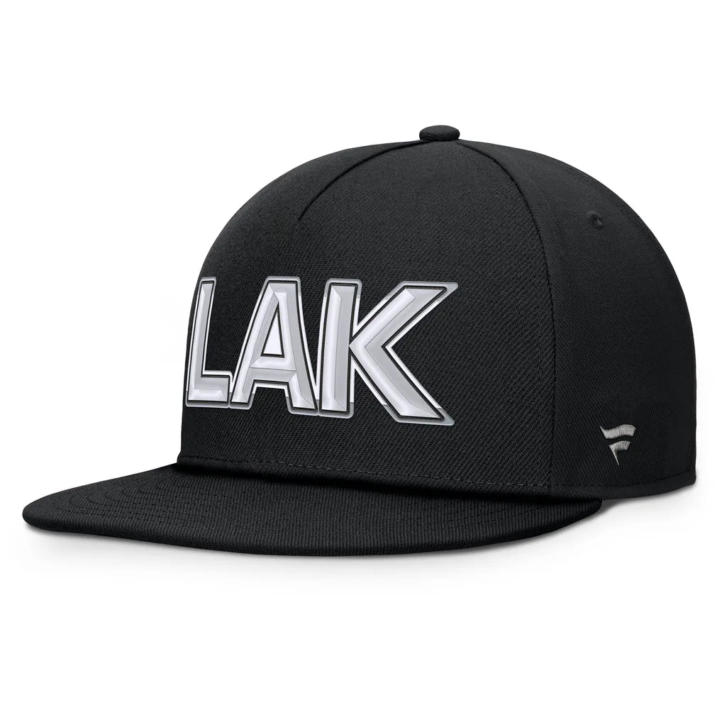 Los Angeles Kings Fanatics Authentic Pro Rink Team Code Snapback Hat - Black Techwosell