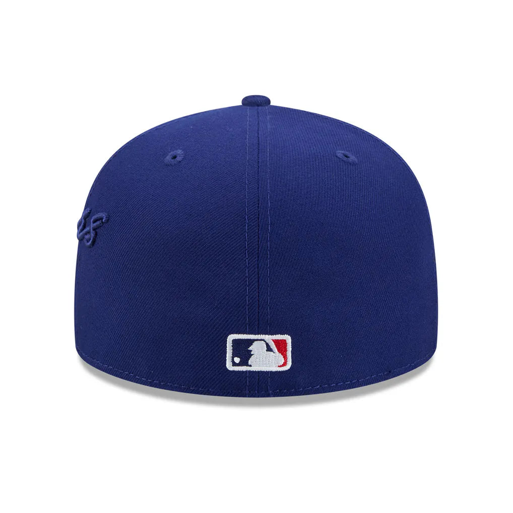 Los Angeles Dodgers New Era Side Script 59FIFTY Fitted Hat - Royal Techwosell