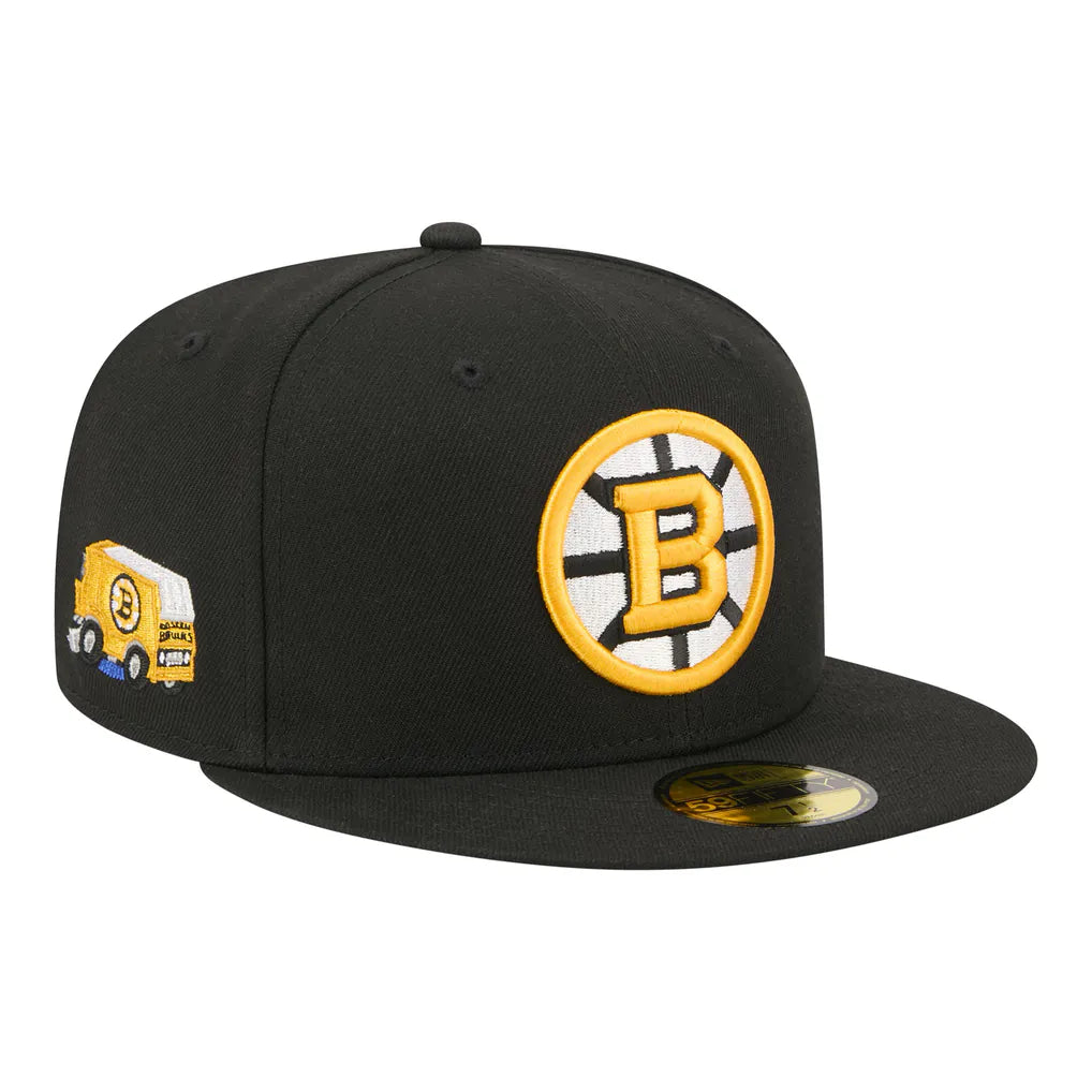 Boston Bruins New Era Zamboni 59FIFTY Fitted Hat - Black