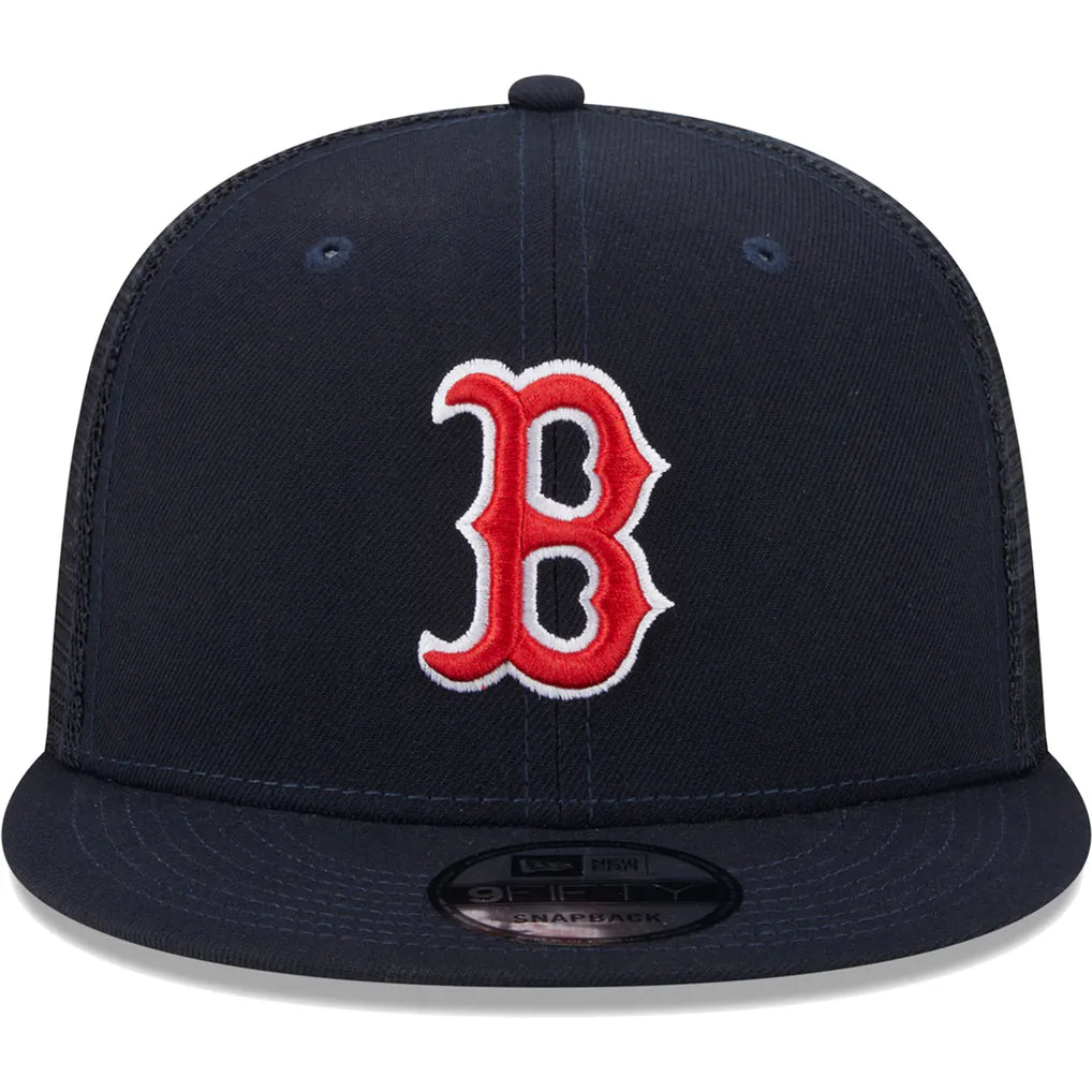Boston Red Sox New Era Team Color Trucker 9FIFTY Snapback Hat - Navy