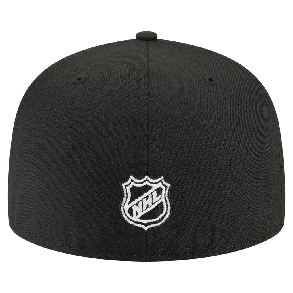 Los Angeles Kings New Era Faded Lines 59FIFTY Fitted Hat - Black