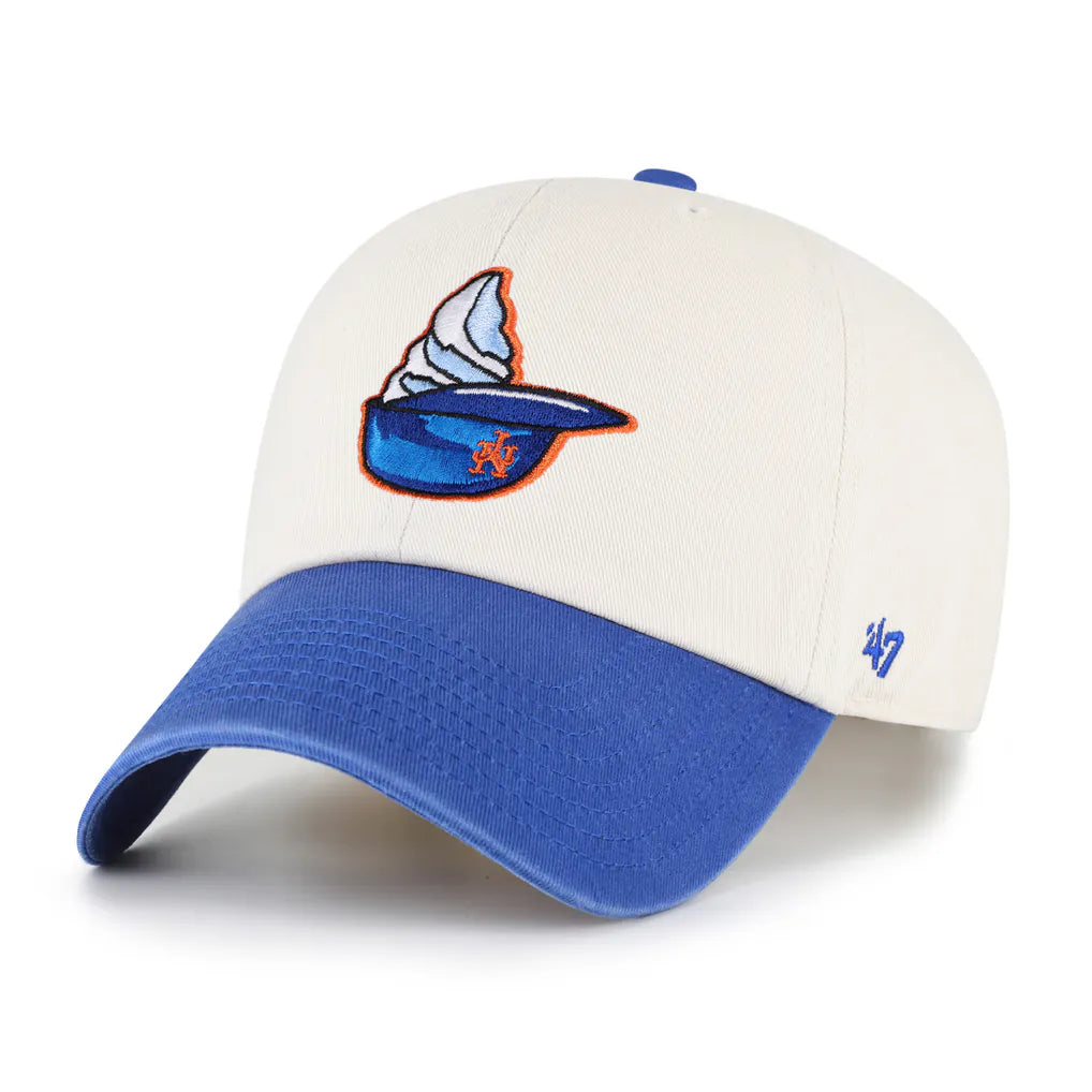 New York Mets '47 Unisex Single Swirl Ice Cream Helmet 2.0 Clean Up Adjustable Hat - Natural