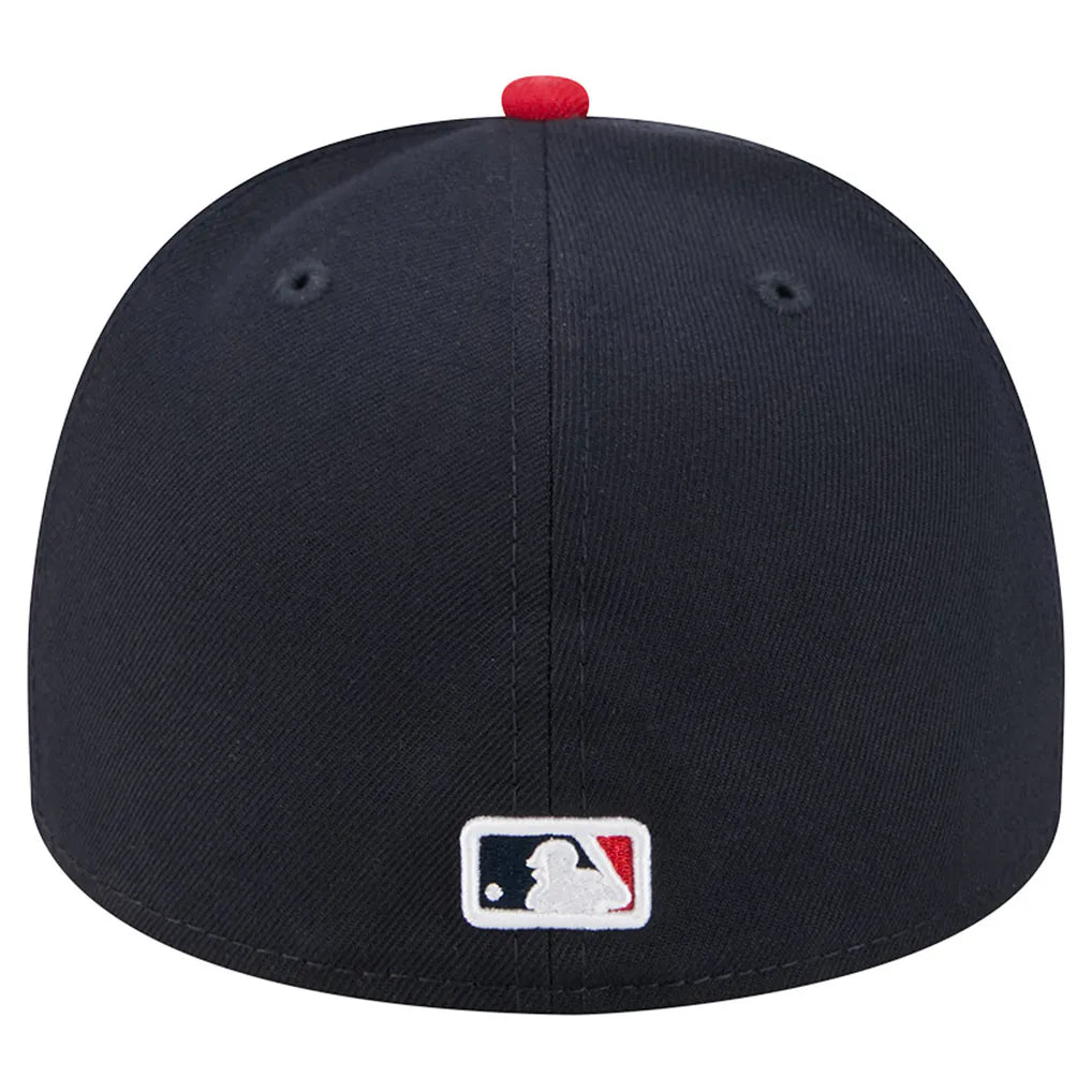 Atlanta Braves New Era Cartoon A-Frame 59FIFTY Fitted Hat - Navy/Red Techwosell