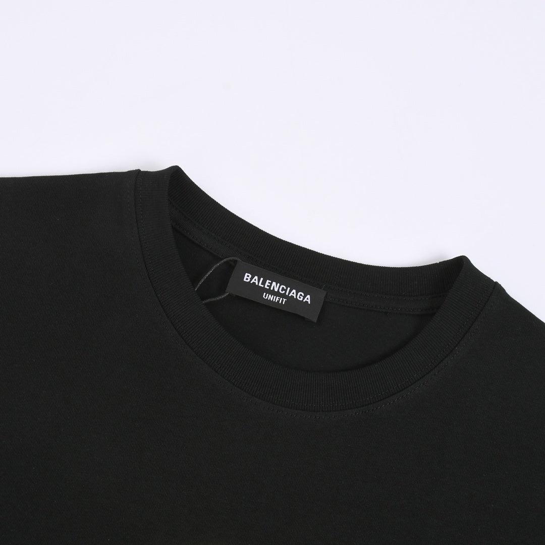 Balenciaga Black & Green T-Shirt Without Collar Techwosell