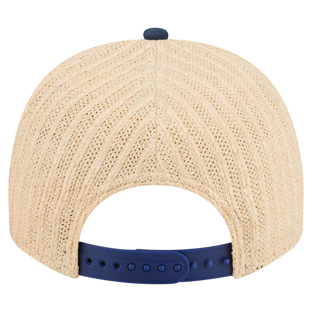 Los Angeles Dodgers New Era Grained 9FIFTY A-Frame Trucker Adjustable Hat - Blue/Natural Techwosell
