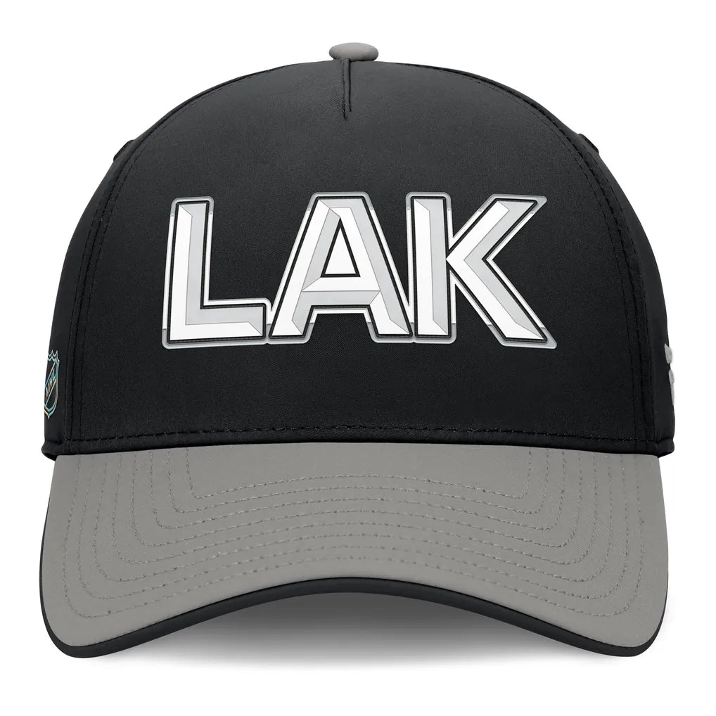 Los Angeles Kings Fanatics Authentic Pro Rink Team Code Flex Hat - Black/Gray Techwosell