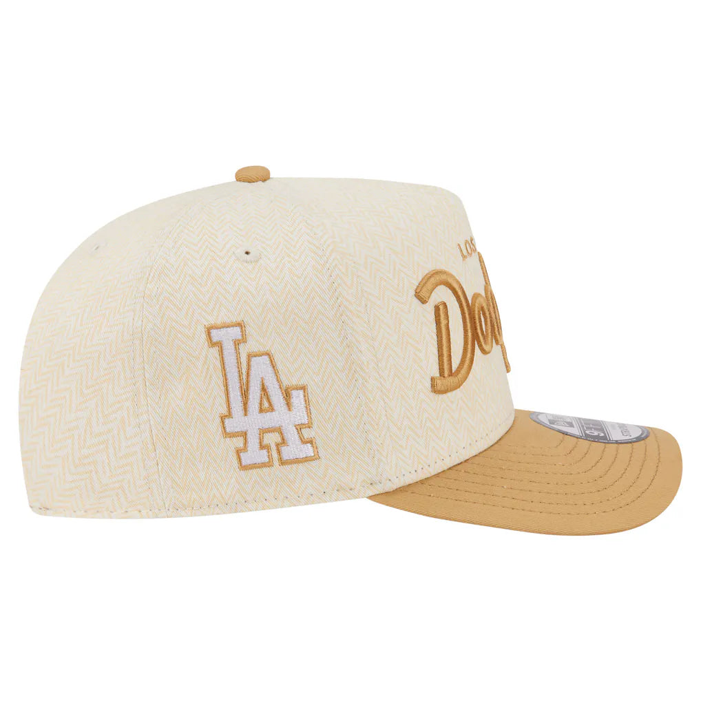 Los Angeles Dodgers New Era Herringbone 9FIFTY A-Frame Snapback Hat - Cream