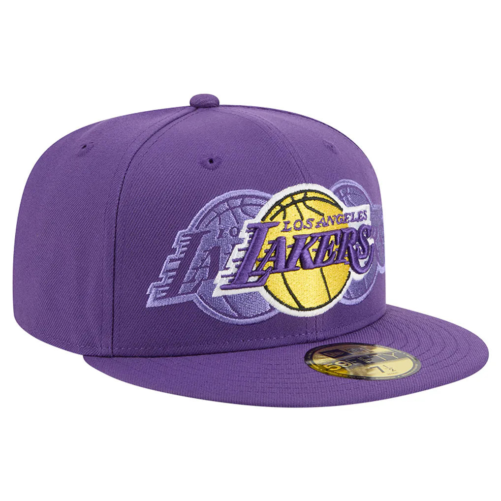 Los Angeles Lakers New Era Tri-Hit 59Fifty Fitted Hat - Purple