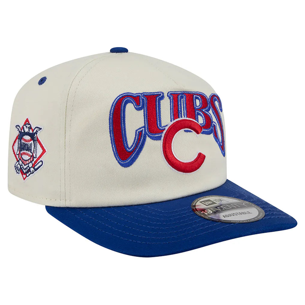 Chicago Cubs New Era Vintage 19TWENTY Adjustable Hat - Cream/Royal