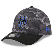 New York Mets New Era Camo 39THIRTY A-Frame Flex Hat - Black Techwosell