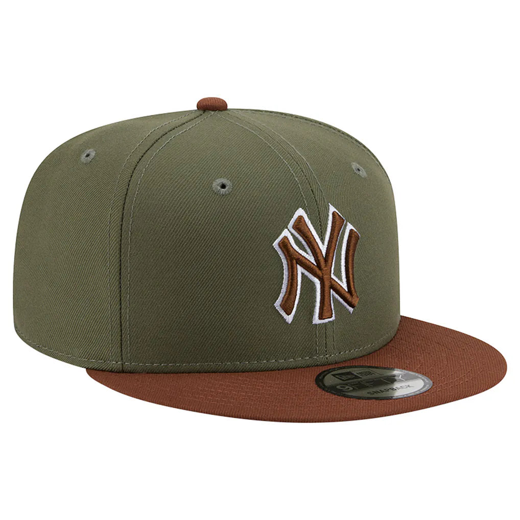 New York Yankees New Era Color Pack 9FIFTY Snapback Hat - Olive/Brown