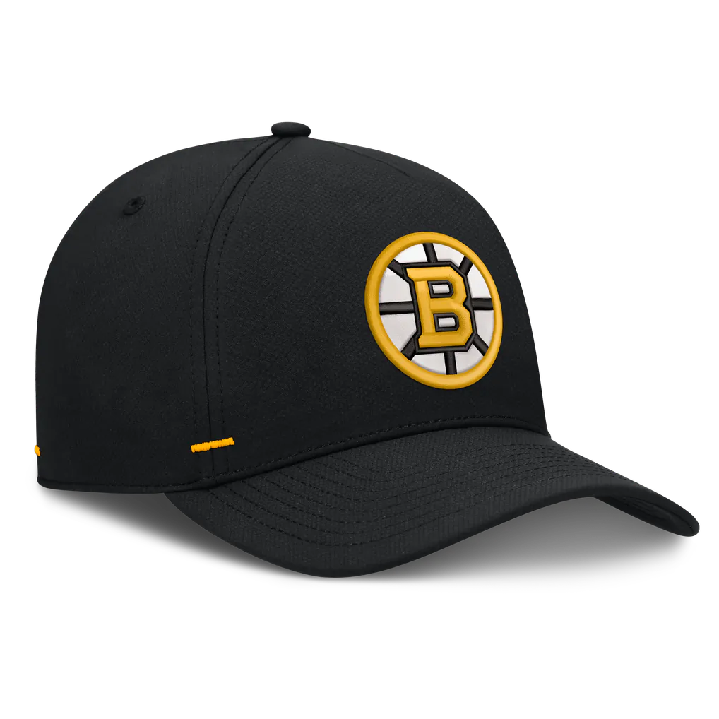 Boston Bruins Fanatics Authentic Pro Rink Bar Tacks A-Frame Adjustable Hat - Black Techwosell