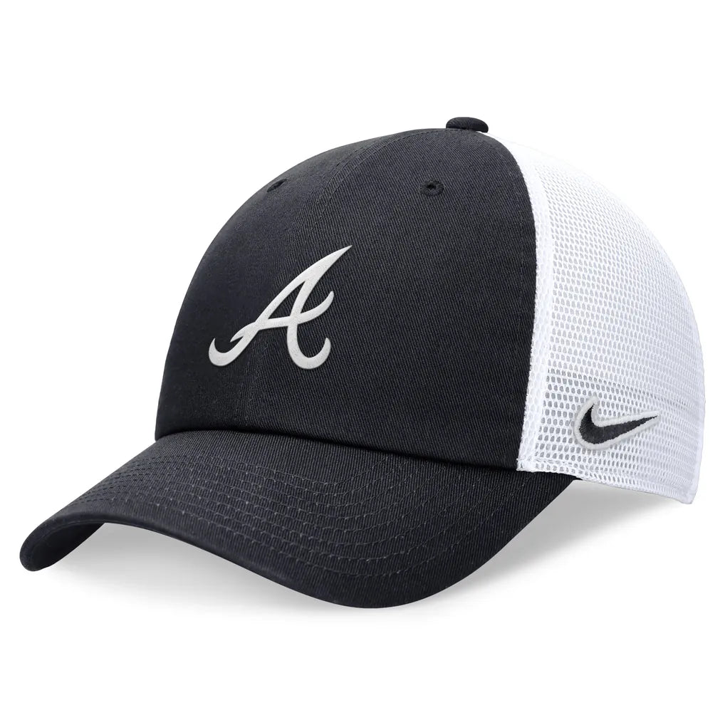 Atlanta Braves Nike Club Trucker Adjustable Hat - Navy Techwosell
