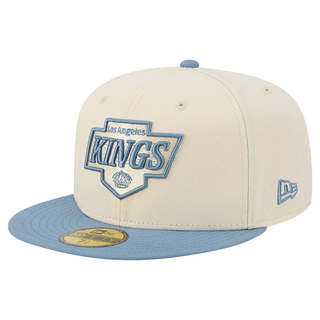 Los Angeles Kings New Era Color Pack Two-Tone 59FIFTY Fitted Hat - Cream/Blue