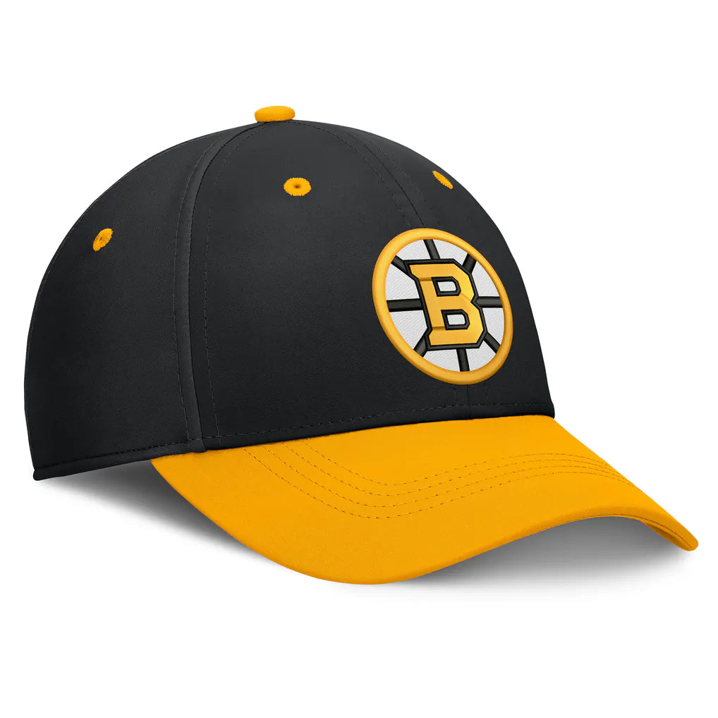 Boston Bruins Fanatics Authentic Pro Rink Stretch Hat - Black/Gold
