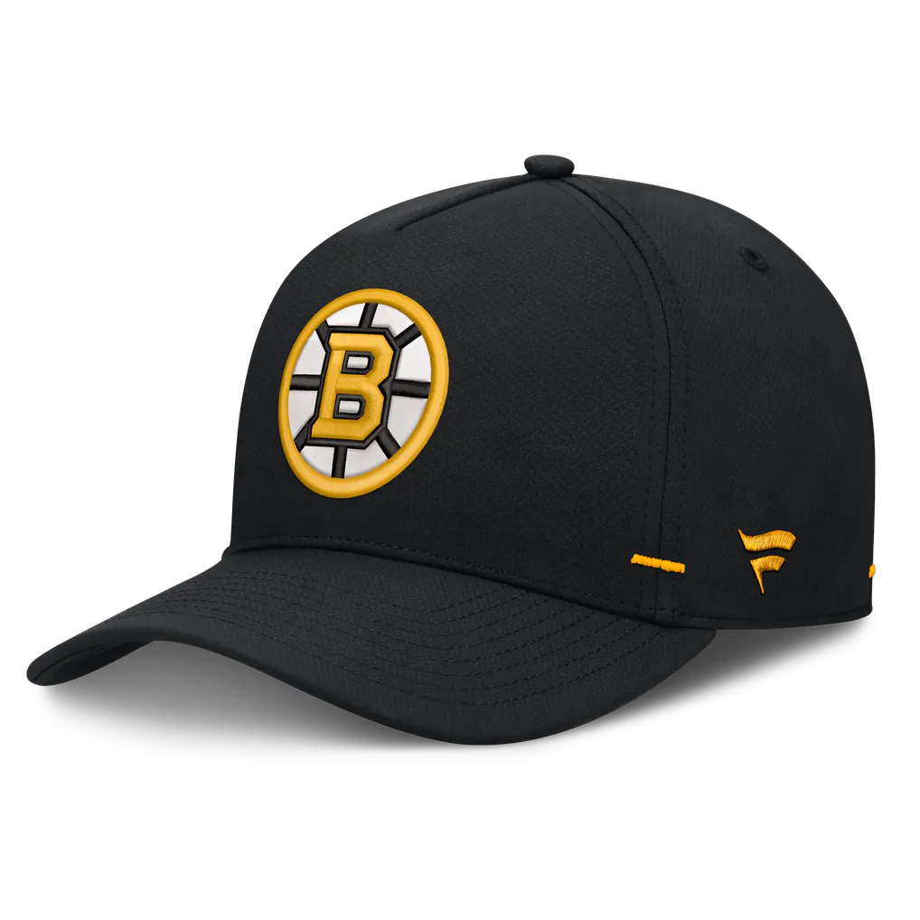 Boston Bruins Fanatics Authentic Pro Rink Bar Tacks A-Frame Adjustable Hat - Black