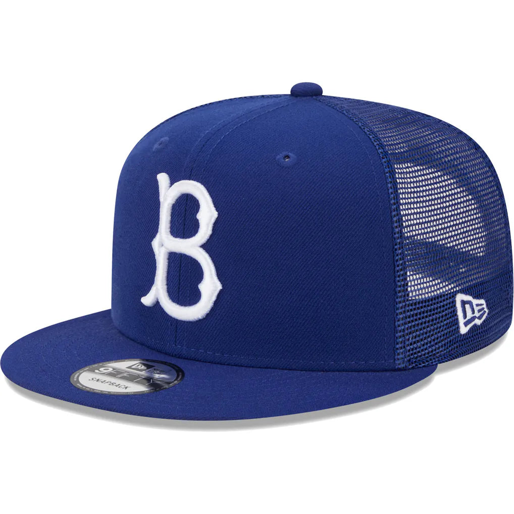 Brooklyn Dodgers New Era Cooperstown Collection Team Color Trucker 9FIFTY Snapback Hat - Royal Techwosell