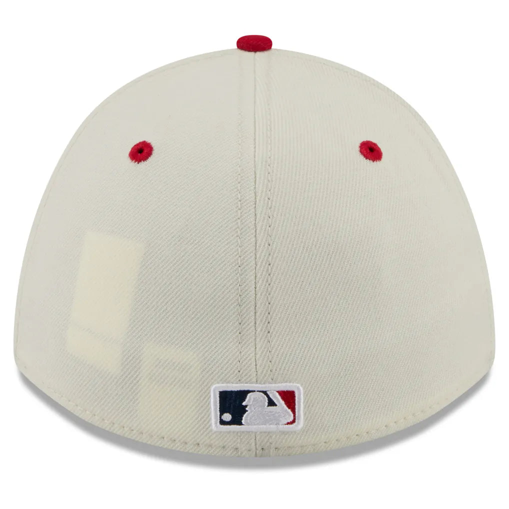 Boston Red Sox New Era USA 250 Fourth of July 39THIRTY M-Crown Flex Hat - Cream/Red