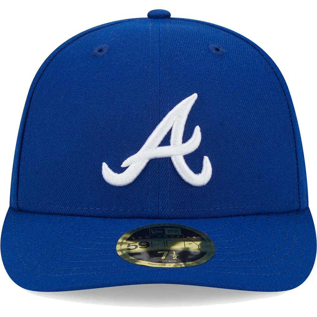 Atlanta Braves New Era White Logo Low Profile 59FIFTY Fitted Hat - Royal Techwosell