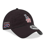 Los Angeles Dodgers New Era America 250 9TWENTY Adjustable Hat - Black Techwosell