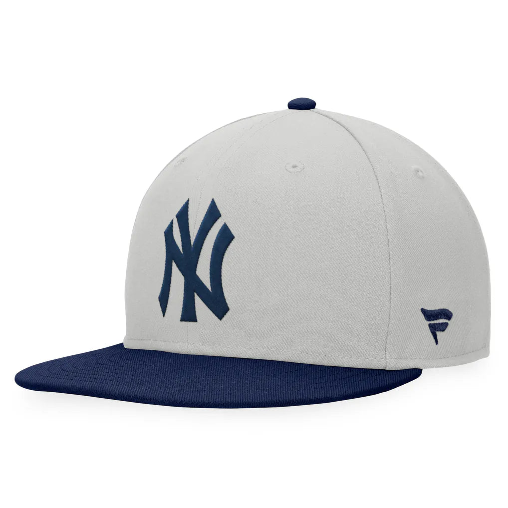 New York Yankees Fanatics Glory Days Two-Tone Snapback Hat - Gray/Navy