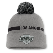 Los Angeles Kings Fanatics Authentic Pro Rink Cuffed Knit Hat with Pom - Gray Techwosell