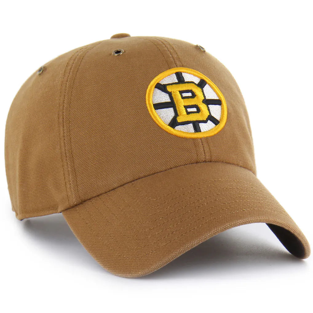 Boston Bruins Carhartt x '47 Clean Up Adjustable Hat - Brown