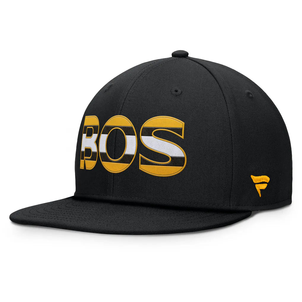 Boston Bruins Fanatics Authentic Pro Rink Snapback Hat - Black