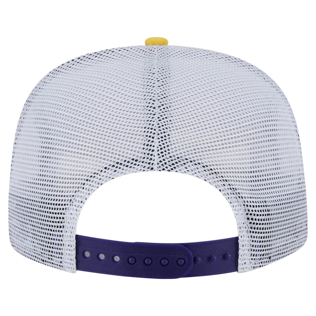 Los Angeles Lakers New Era Throwback Dye Golfer Snapback Hat - Purple/Gold